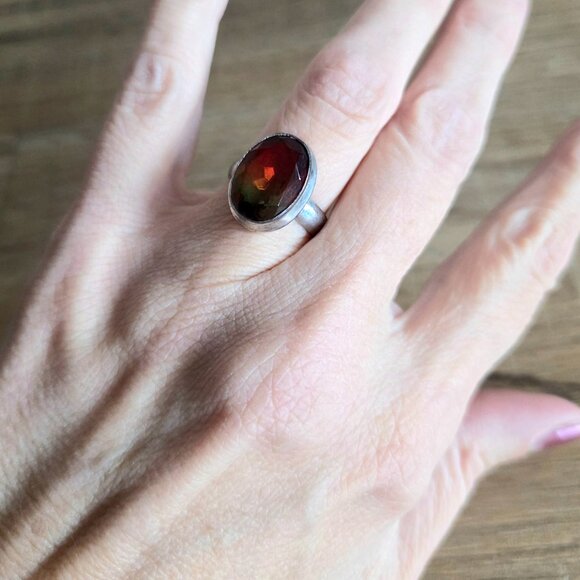 Sterling silver ring with Tourmaline Quartz stone. - Picture 4 of 10